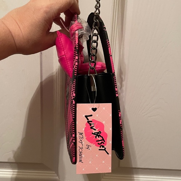 Betsey Johnson Pink Plaid Shoulder Bag - Picture 5 of 8